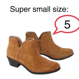 VIONIC Felicity Liv Suede Ankle Booties - Brown Toffee Leather